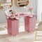 Manicure Table with Dust Collector, Storage and Wrist Rest Cushion